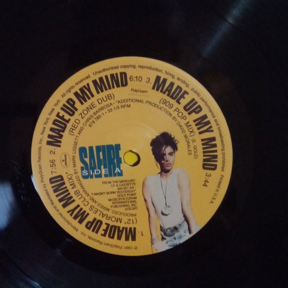 Sa-Fire Made Up My Mind Single Promo Use Only Vinyl Record - Picture 5 of 6
